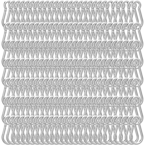 100PCS 3" Carabiner, M8x 5/16" Heavy Duty Galvanized Steel Spring Snap Hook Carabiner Clips, with 500LBS Load Capacity for Camping Hiking Hammock Swing and Outdoor Activities