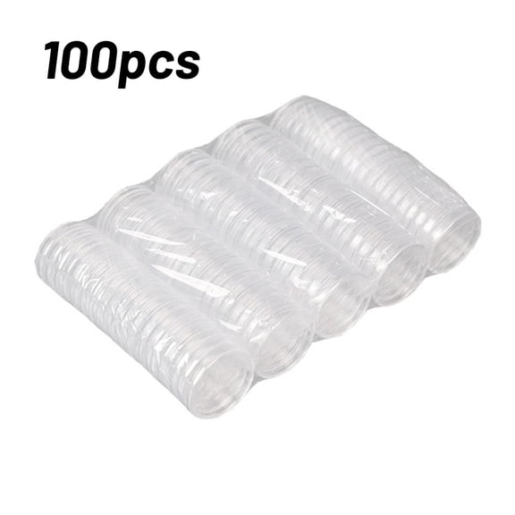 100PCS 39MM Plastic Storage Box Round Coin Case Capsule Container Holder Storage Plastic Best Durable Household Accessories