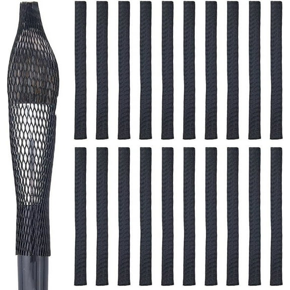 100PCS 4.7 Inch Long Makeup Brush Protector Cosmetic Makeup Brushes Pen Guard Reusable Expandable Elastic Netting Mesh Cover Sleeve Set Storage