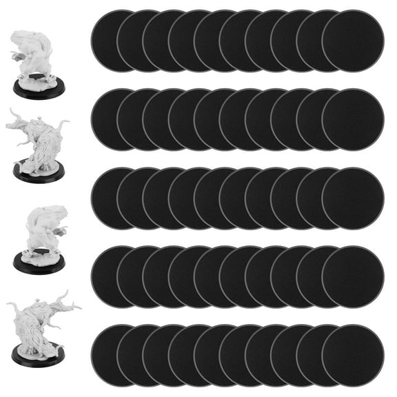 100PCS 40mm Black Round Stand Base for Board Game Miniatures Wargames Table Games Model Bases TPRG Toys