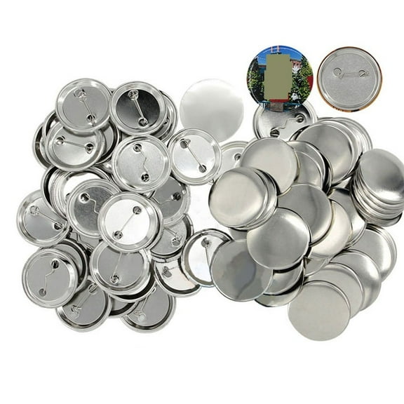 100PCS 58mm Metal Button Pins Blank Button Bad Parts Maker ,Easy to Use