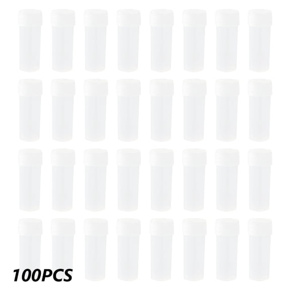 100PCS 5ML Plastic Sample small Bottles Vial Storage with Lid Vial Storage Container for Small Items