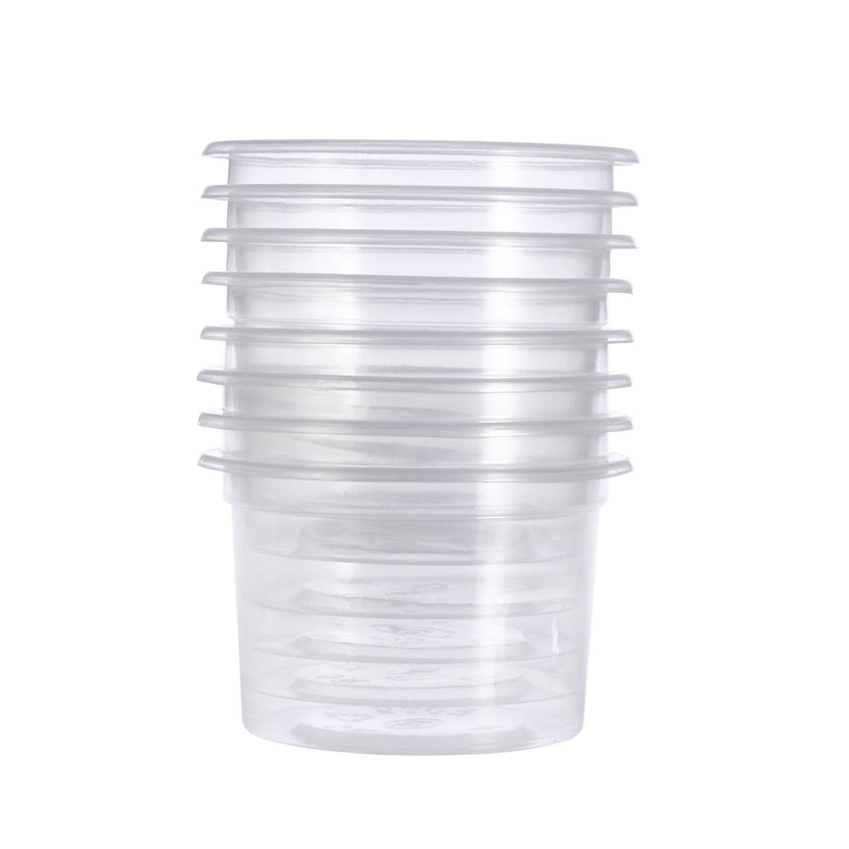 100PCS 5oz Disposable Plastic Portion Cups Clear Portion Container with Lids for Jelly Yogurt
