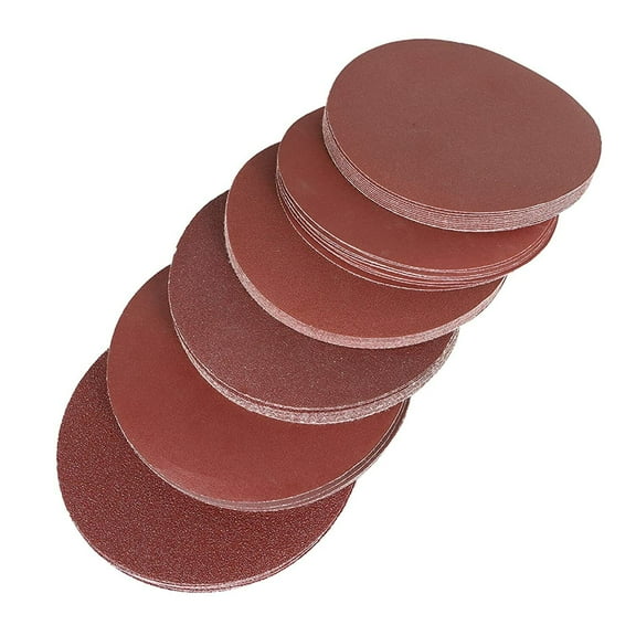 100PCS 6'' No Hole Hook Loop Sanding Discs 40Grit Orbital DA Sander Paper Pads