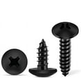 thumbnail image 1 of 100PCS 6 x 5/8 Inch 18-8 (A2) Stainless Steel Truss HeadPhillips Wood Screws,Black Coated Full Thread, 1 of 6