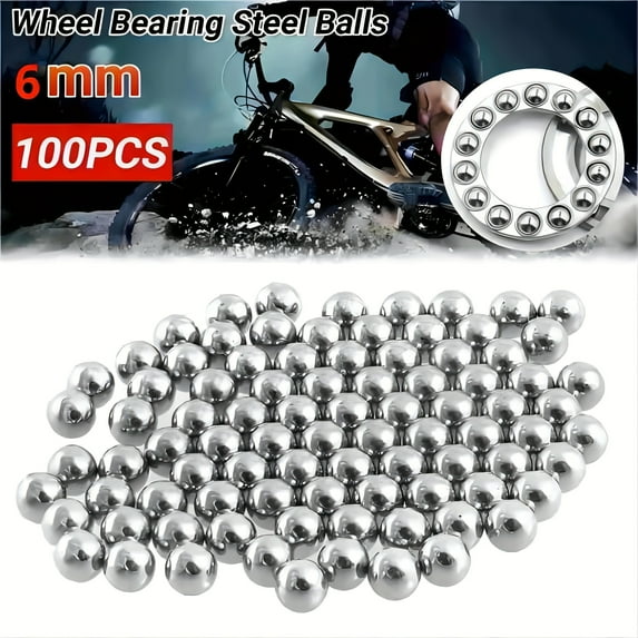 100PCS 6MM Carbon Steel Balls for Hunting Slingshot Catapult Ammo Replacement Carbon Steel Balls