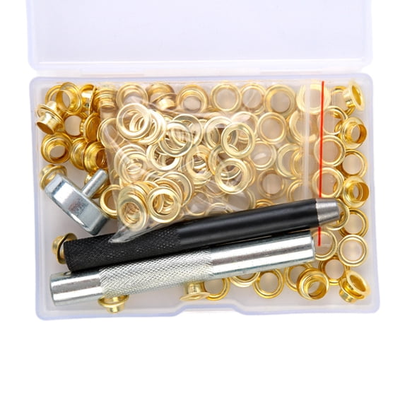 100PCS 6mm/8mm/10mm Grommet Grommets Eyelets Set with Install Tool Eyelet for Leathers Belt Clothes