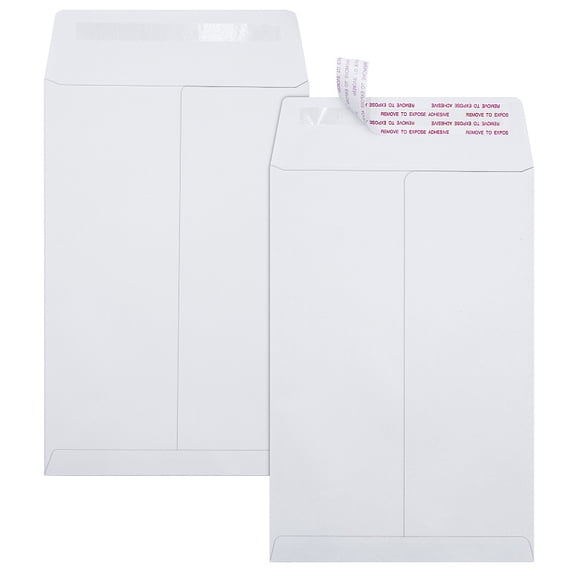 MOJMBSBY Self Seal Clasp Envelopes, 6x9 Inch, White, 100 Count