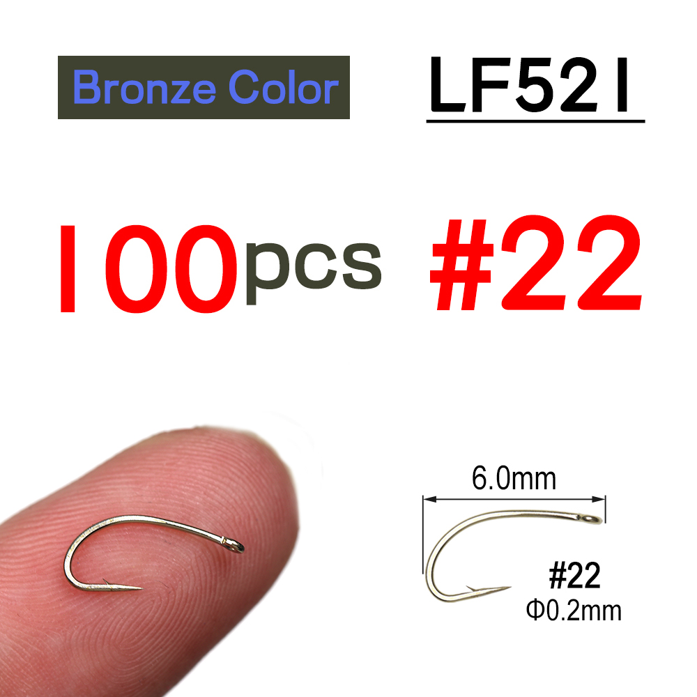 100PCS 822 Barbed & Barbless High Carbon Steel Fly Tying Hook Dry