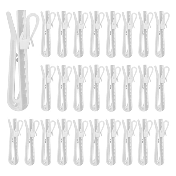 100PCS 9cm Adjustable Pinch Pleat Curtain Hooks, Plastic Drapery Pins for Pleated Drapes, Ideal for Window, Door