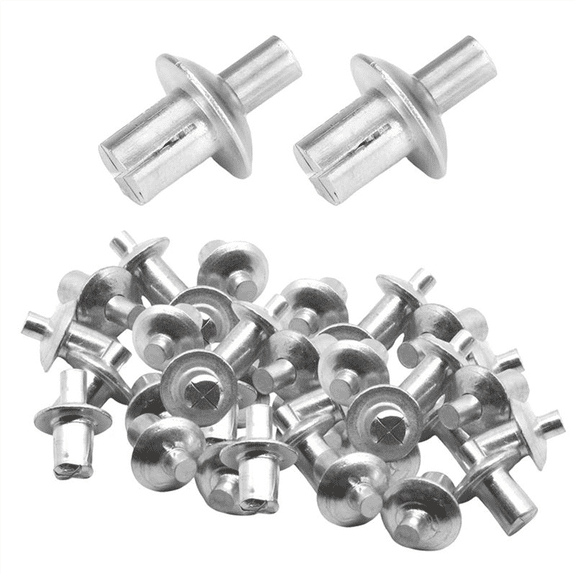 100PCS Aluminum Alloy Drive Rivets Hammer Drive Expansion Aluminum Nail Piercing Rivet Gypsum Board Expansion Nails