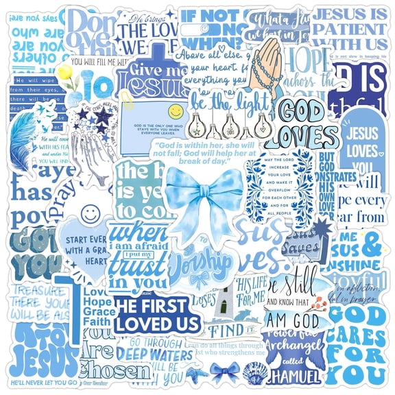 100PCS Bible Verse Stickers, Bible Tabs Study Supplies Gifts for Christian Women, Scrapbook Laptop Book Vinyl Motivational Stickers