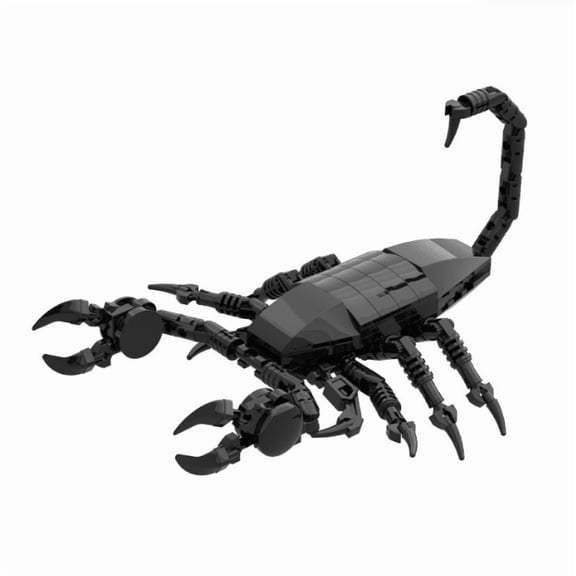 100PCS Black Scorpion Building Blocks Model, Small Particle Animal Bricks Construction Toy, DIY Assembly Scorpion Figure Set, Educational Collectible Gift for Kids Teens