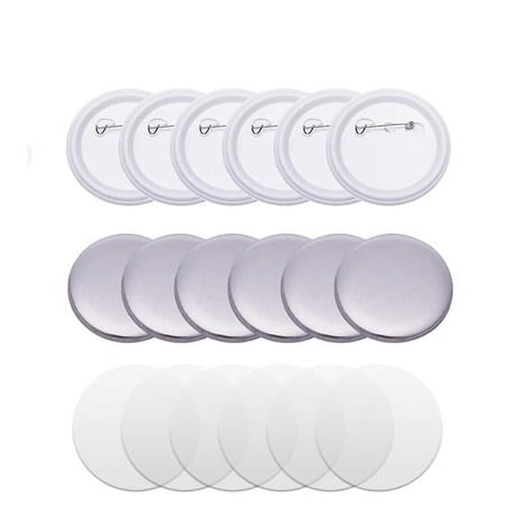100PCS Blank Pin Badges Maker Parts, 25MM Badges Button Making Machine Supplies ,Beginner-Friendly