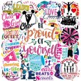 thumbnail image 1 of 100PCS Boho Motivational Quote Stickers – “Free Spirit”, “Wild Soul”, “Let It Flow”, “Stay True”, “Be Kind to Yourself” – Whimsical & Soulful – Perfect for Journals, Water Bottles, Laptops, Lockers., 1 of 7