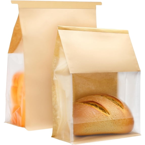 100PCS Bread Bags for Homemade Bread 13.7×9.8×4.9inch Paper Breads Bag ...