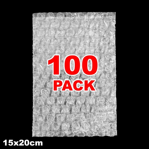 100PCS Bubble Cushion Wrap Bags Bulk Transparent Double Wall Bubble Wrap Pouches Shockproof Clear Shipping Packing Bags