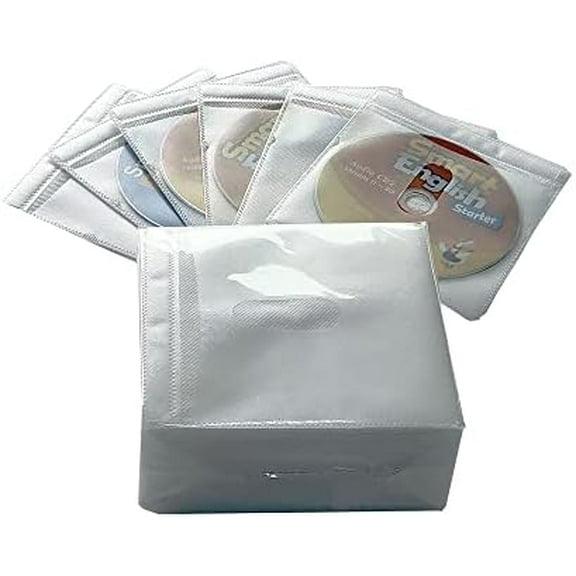 100PCS CD Storage Cases, Standard Two-Sided Clear CD Sleeve case with Drop-Proof Closure$$Furniture