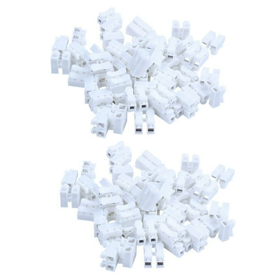 100PCS CH2 Spring Quick Wire Connector Cable Clamp Terminal Block Connector for LED Strip Light