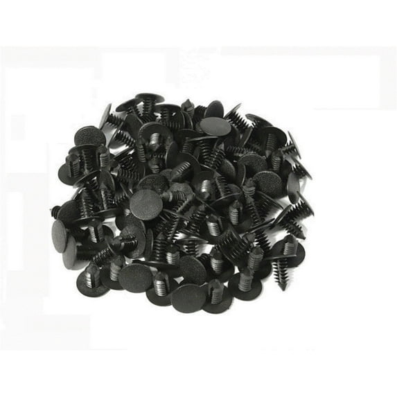 100PCS Car Hole Plastic Black Screws Rivets Fastener Fender Push Pin Bumper Clips Adapter 8MM Wholesale Lot Replacement Repair Parts