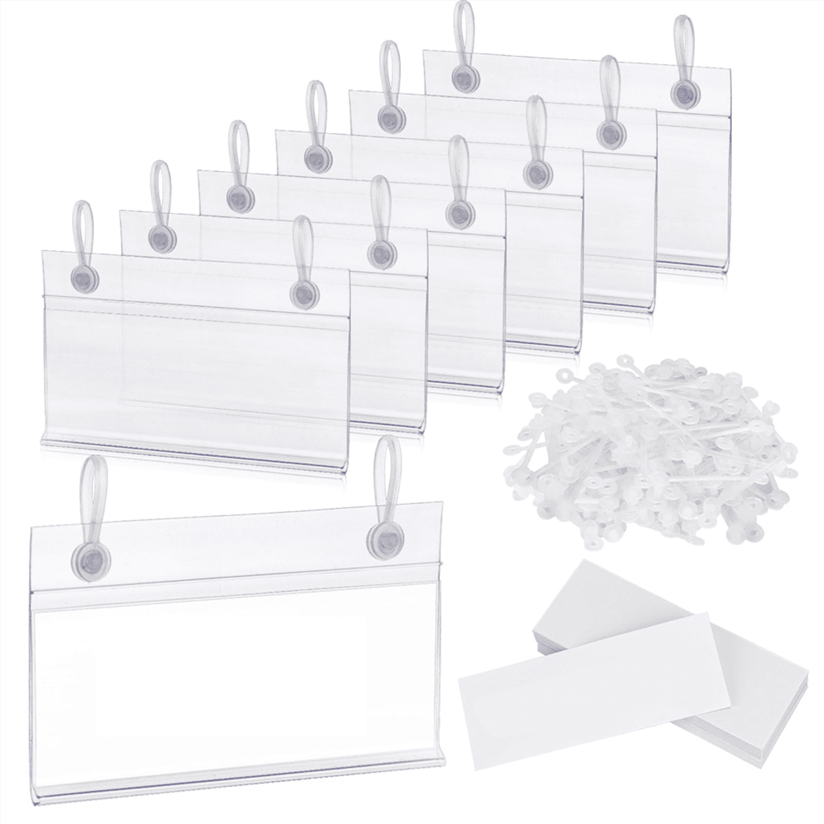 100PCS Clear Label Holders for Wire Shelf Retail Price Label ...