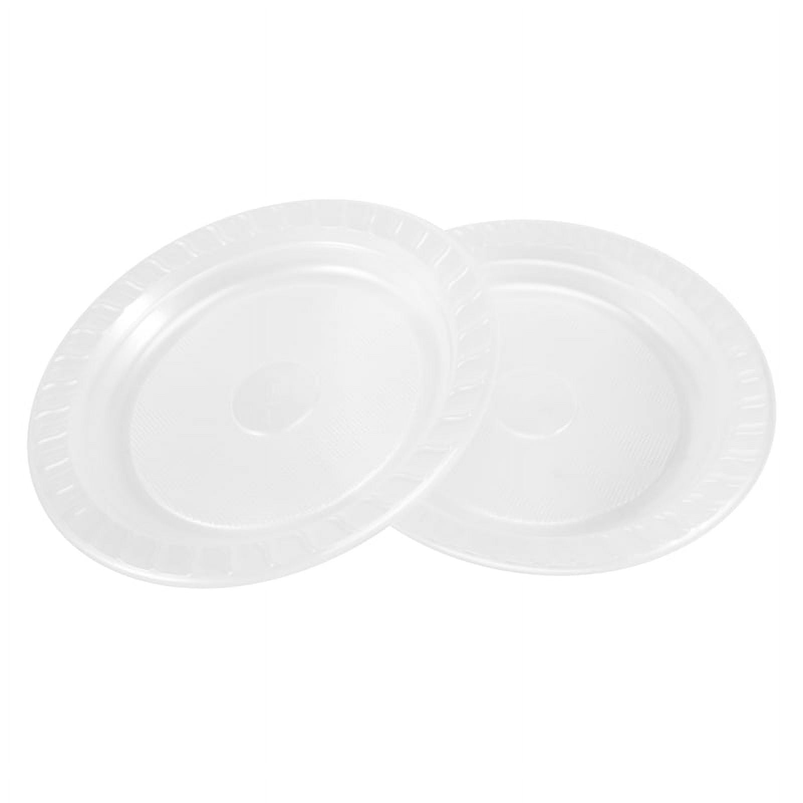 Exquisite 7 Disposable Plastic Plates Bulk - 100 Ct. Disposable  Dessert/Salad Plates, Clear