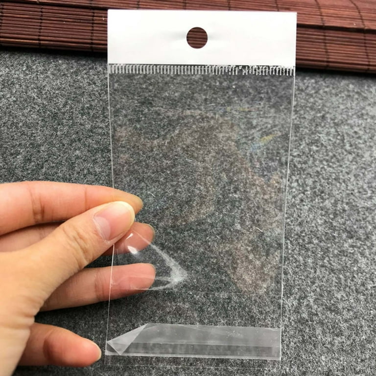 100pcs Transparent Self Sealing Plastic Bags for Jewelry Packaging
