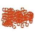 thumbnail image 1 of 100PCS Clip snap Bird Leg Bands Parrot Finch Canary Grouped , , Red, 1 of 6