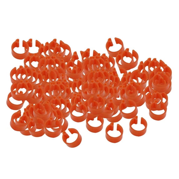 100PCS Clip snap Bird Leg Bands Parrot Finch Canary Grouped , , Red