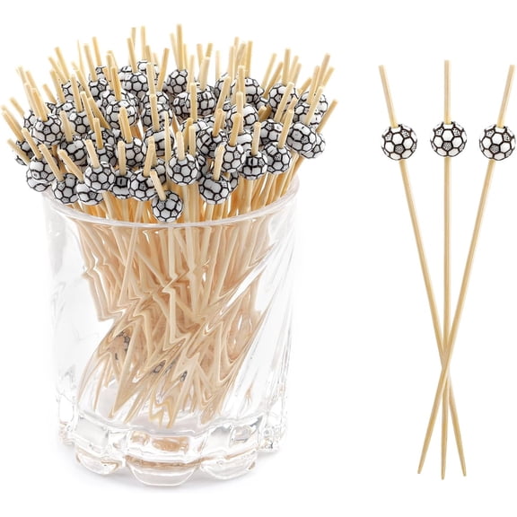 100PCS Cocktail Picks Toothpicks for Appetizers Charcuterie Accessories Cocktail Picks for Drinks Bamboo Toothpicks Cocktail Toothpicks Green Leaf Toothpicks for Food Fruit Long Toothpicks 4.7Inch