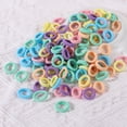 thumbnail image 1 of 100PCS Colorful Basic Nylon Ealstic Hair Ties for Girls Children Ponytail Hold Scrunchie Rubber Band Kids Basic Hair Accessories, 1 of 10