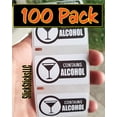 thumbnail image 1 of 100PCS Contains Alcohol Stickers Bulk Warning Labels Stickers Sticker Label, 1 of 2