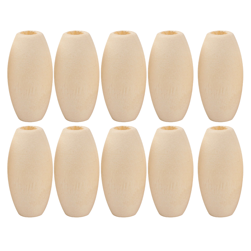 100PCS Creative DIY Wooden Beads Wood Color Beads Funny DIY Loose Beads