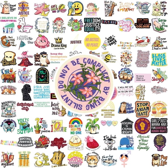 100PCS Cute Motivational Quote Stickers Waterproof Reusable Vinyl Decals