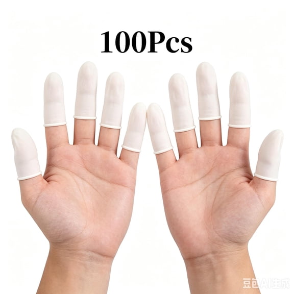 100PCS Disposable Latex Finger Cots, Anti-Static Protective Covers for Crafts