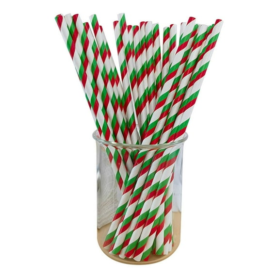 100PCS Disposable Paper Straws,Colorful Paper Straws Be Used For Drinking/Decoration at Birthday/Anniversary/Wedding/Holiday/Celebrations/Party (Striped Star Graphic)
