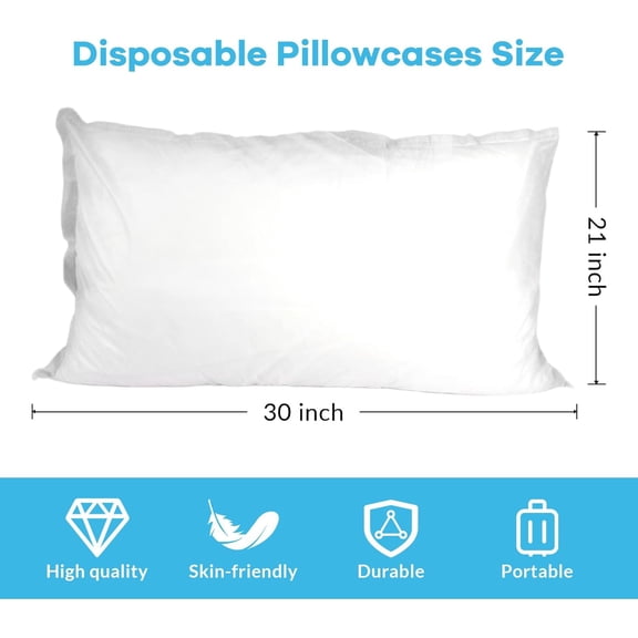 100PCS Disposable Pillowcase Covers Soft Non-Woven Fabric for Hospital Hotel SPA Tattoo Lash White 21x30 Inch