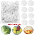 thumbnail image 1 of 100PCS Elastic Food Storage Covers, Disposable Stretch Wrap Bowl Covers Kitchen Storage Lids Fresh Keeping Caps Alternative to Foil for Family Outdoor Picnic, 1 of 9