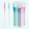 thumbnail image 1 of 100PCS Eyelash Brushes,with Container, Bendable Disposable Eyebrow Spoolies, Lash Brush for Lash Extensions, Eyebrow Spoolie, Castor Oil Brushes (50 Crystal Pink+50 Crystal Blue), 1 of 5