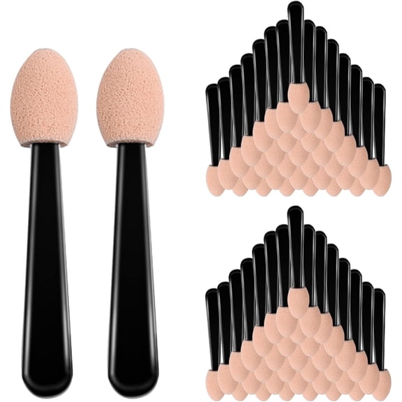 100PCS Eyeshadow Applicator Brush Disposable Eyeshadow Brushes Sponge Eye Shadow Brush Pack Makeup Eyeshadow Sponge Applicators for Eyeliner Eye Makeup Arts Crafts Diy Nail Art Beauty Tool