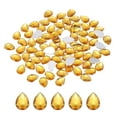 thumbnail image 1 of Uxcell 100Pcs Flat Back Acrylic Teardrop Gems 10x14mm Rhinestones Golden, 1 of 4
