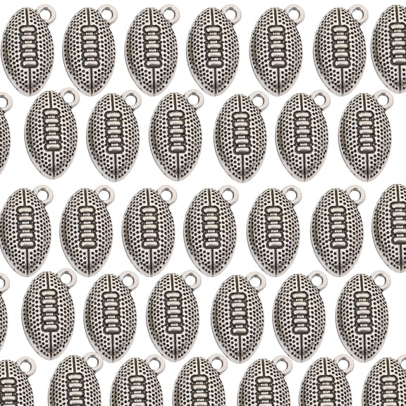 100PCS Football Jewelry Making Pendant Alloy Charm Pendants Jewelry Component Crafting Supplies for Jewelry Making