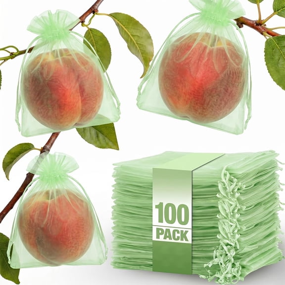 100PCS Fruit Protection Bags,8  12 Inch Fruit Cover Bags for Fruit Tree,Garden Fruit Protectors Pest Barrier for Tomato Strawberry Apple Grape Vegetable