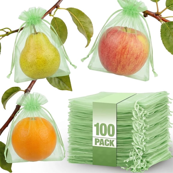 100PCS Fruit Protection Bags,8 12 Inch Fruit Cover Bags for Fruit Tree,Garden Fruit Protectors Pest Barrier for Tomato Strawberry Apple Grape Vegetable