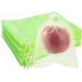 thumbnail image 1 of 100PCS Fruit Protection Bags 8x12 Inch Fruit Bags Green Reusable Mesh Bag with Drawstring for Vegetables Fruits Grapes Mango Tomato Strawberry, 1 of 6