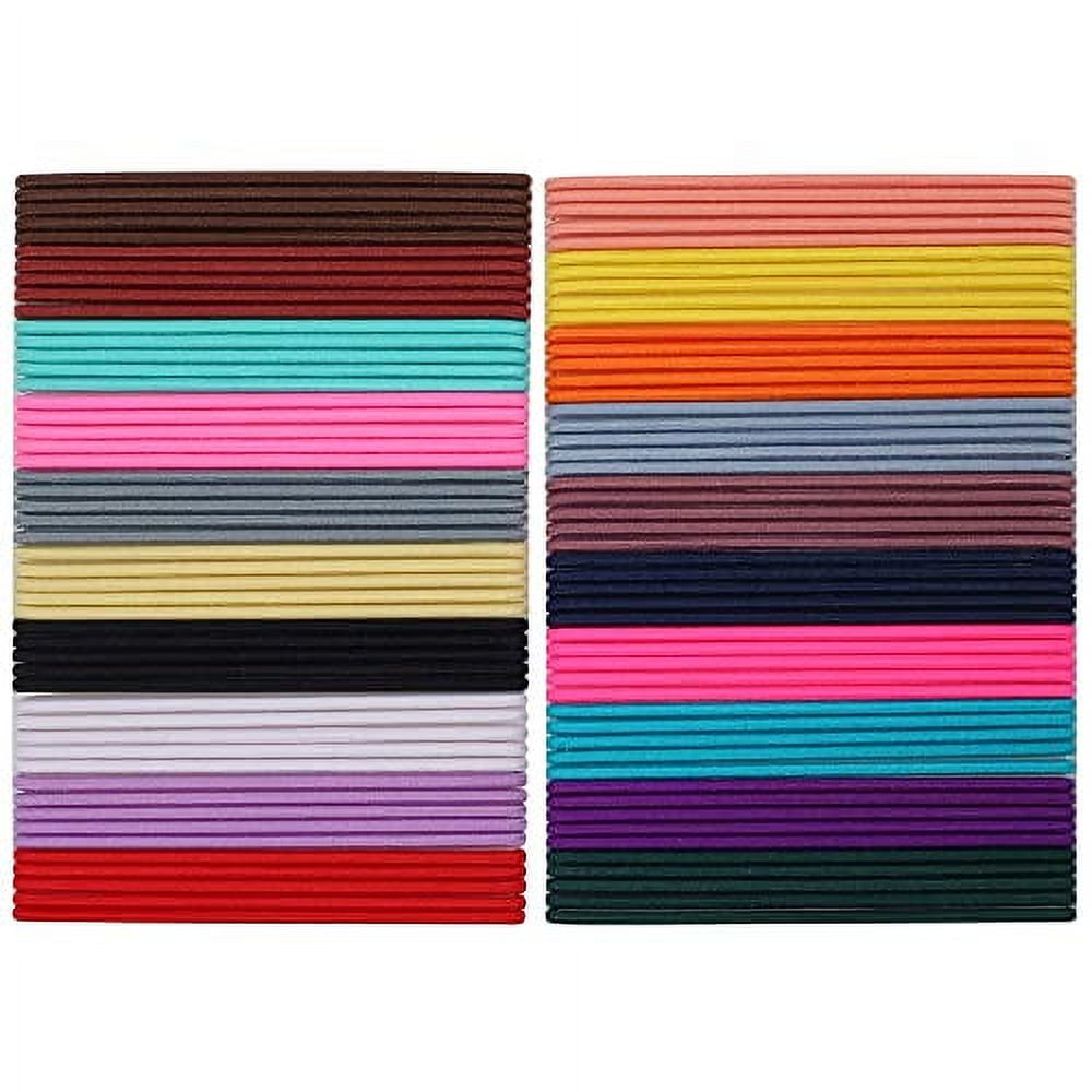 100PCS Girls Elastic Hair Ties, 2mm Colorful Small Hair Ties for Kids