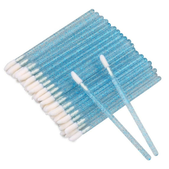 100PCS Glitter Crystal Lip Brush, Disposable Lip Brushes Lip Gloss Applicators Lipstick Gloss Wands Applicator Perfect Makeup Tool Kits