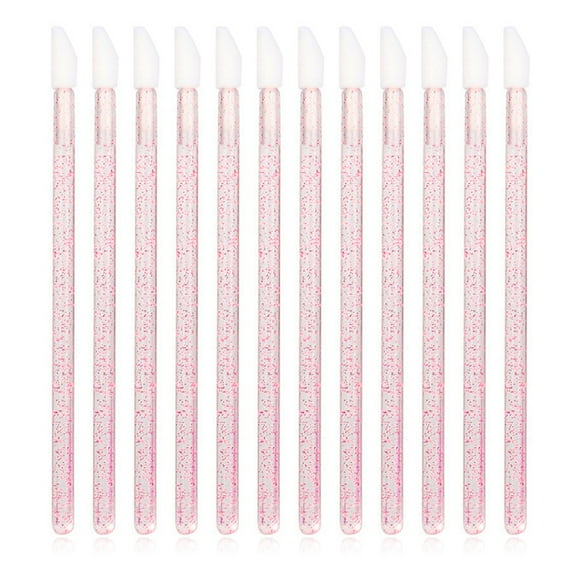 100PCS Glitter Crystal Lip Brush, Disposable Lip Brushes Lip Gloss Applicators Lipstick Makeup Tool