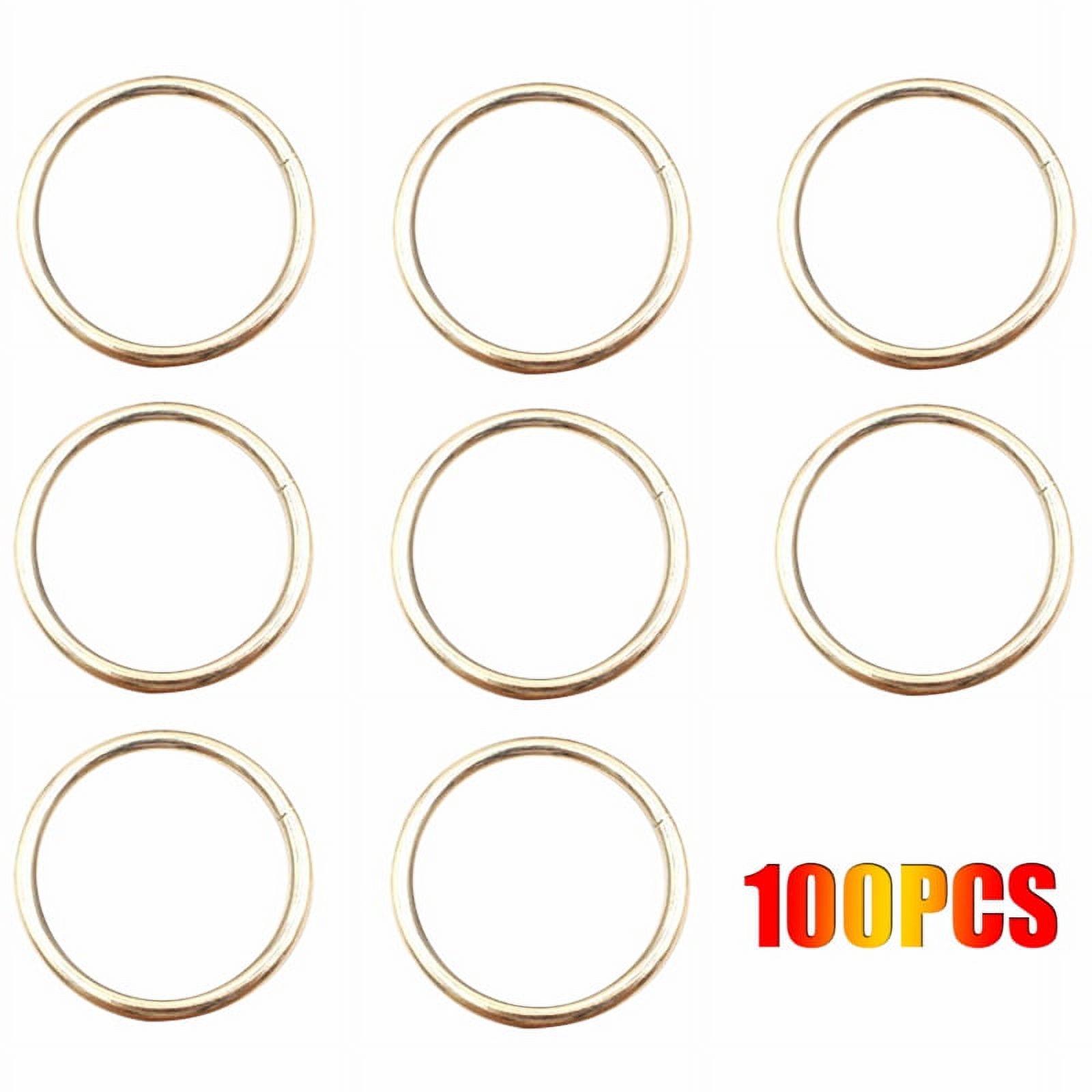 100PCS Gold Color Big Catcher Circle Ring Craft Rings for Catchers