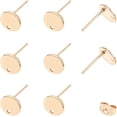 thumbnail image 1 of 100PCS Golden Earring Posts & Pin Studs with Butterfly Earring Backs 304 Stainless Steel DIY Making Supplies, 1 of 7